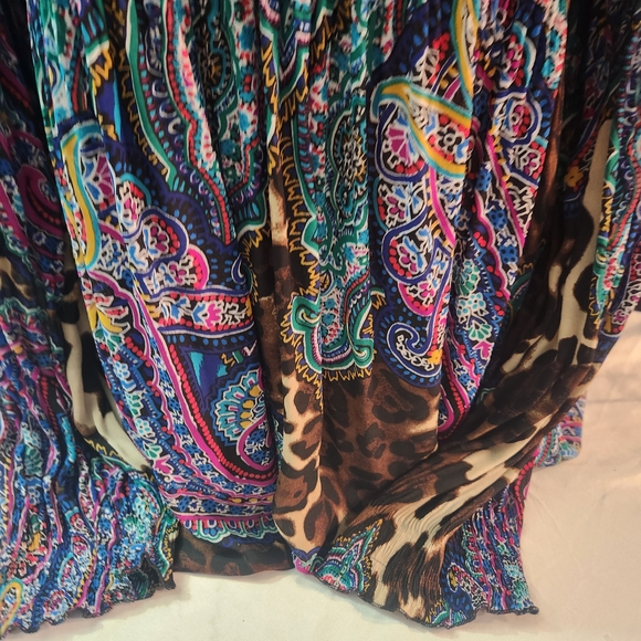 Sunny Leigh Multicolor Paisley and Leopard Blouse - Picture 4 of 14